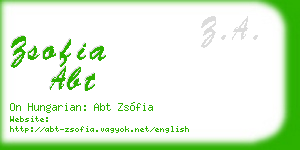 zsofia abt business card